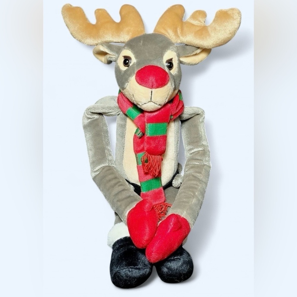 Rudolph Reindeer K&M International 19” Velcro Plush - Picture 2 of 6